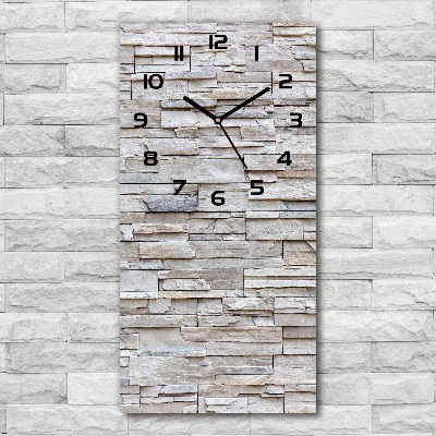 Modern vertical wall clock Stone wall