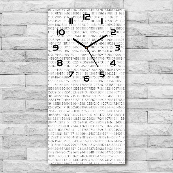 Vertical wall clock Binary code