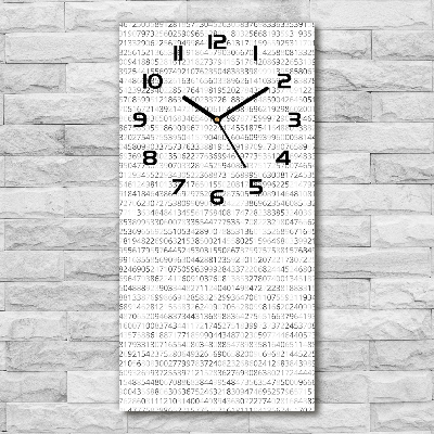 Vertical wall clock Binary code