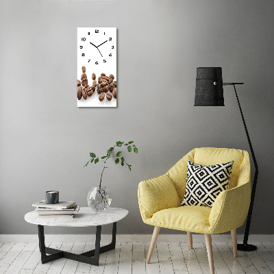 Vertical wall clock Coffee beans