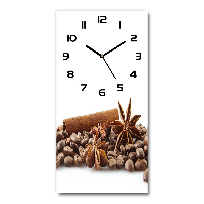 Vertical wall clock Coffee beans