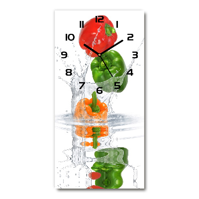 Vertical rectangular wall clock Peppers