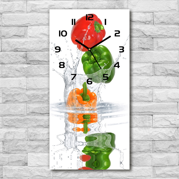 Vertical rectangular wall clock Peppers