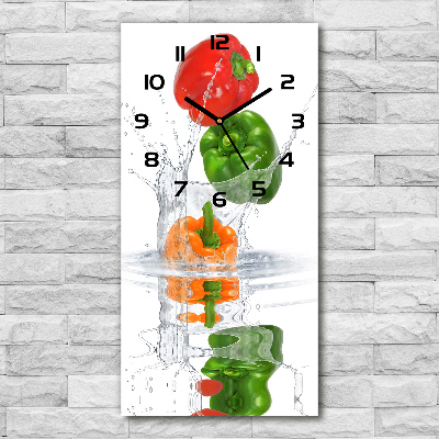 Vertical rectangular wall clock Peppers