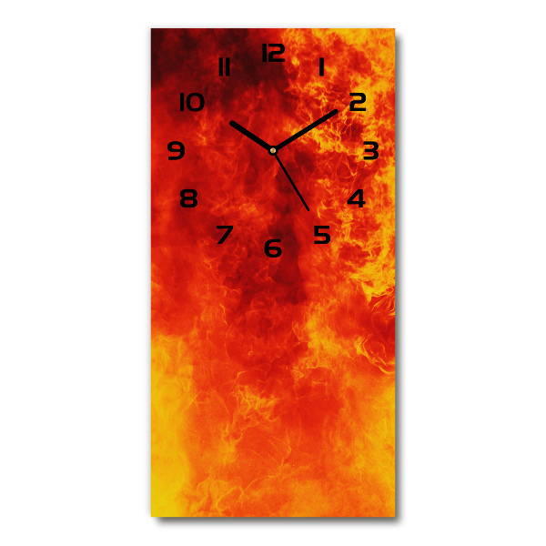 Vertical wall clock Flames