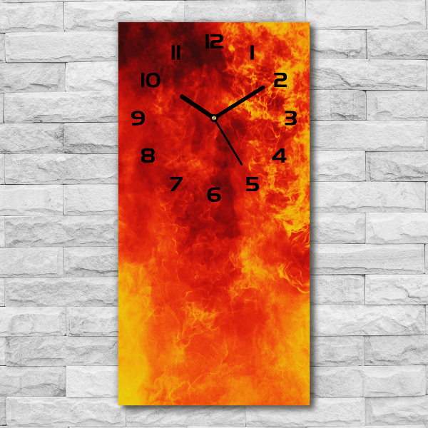 Vertical wall clock Flames