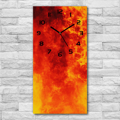 Vertical wall clock Flames