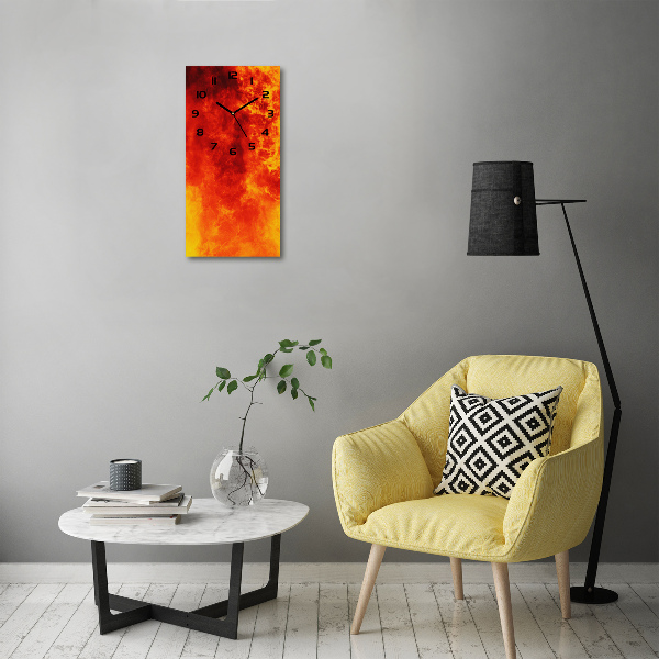 Vertical wall clock Flames