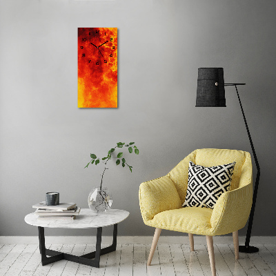 Vertical wall clock Flames