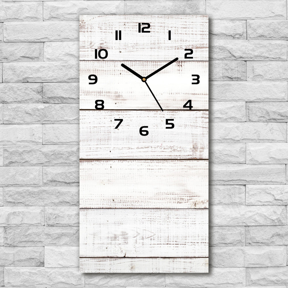 Vertical rectangular wall clock Wooden wall