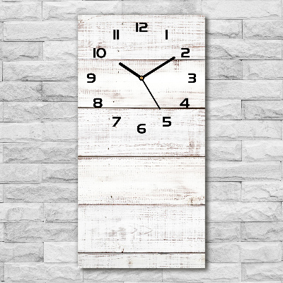 Vertical rectangular wall clock Wooden wall