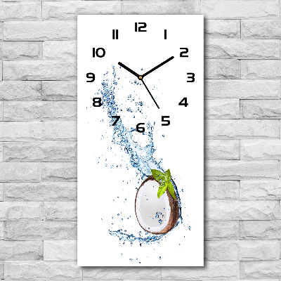 Modern vertical wall clock Coconut