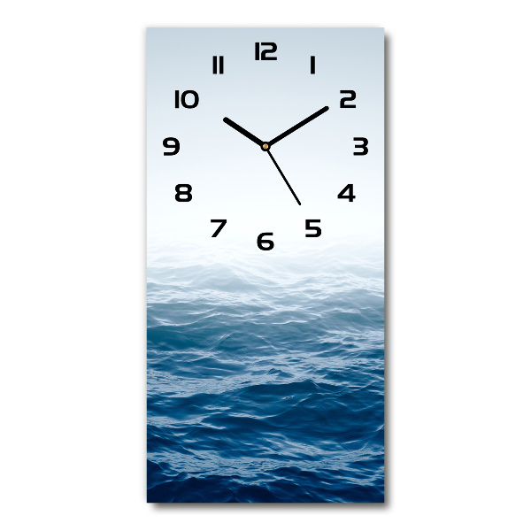 Vertical wall clock Sea waves