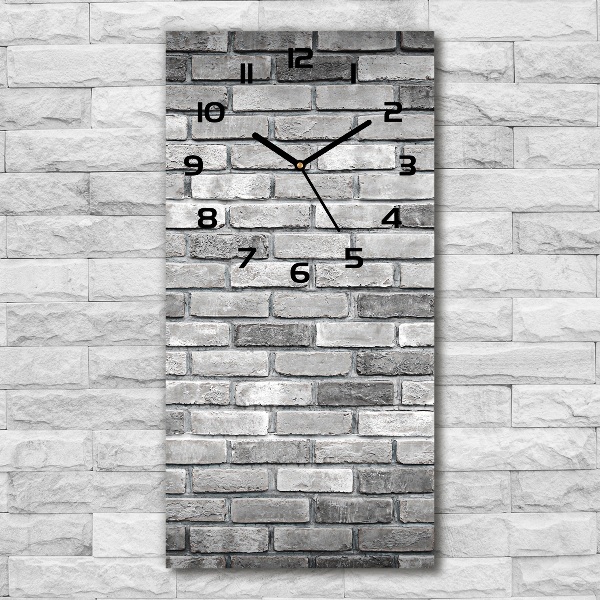 Vertical wall clock Brick wall