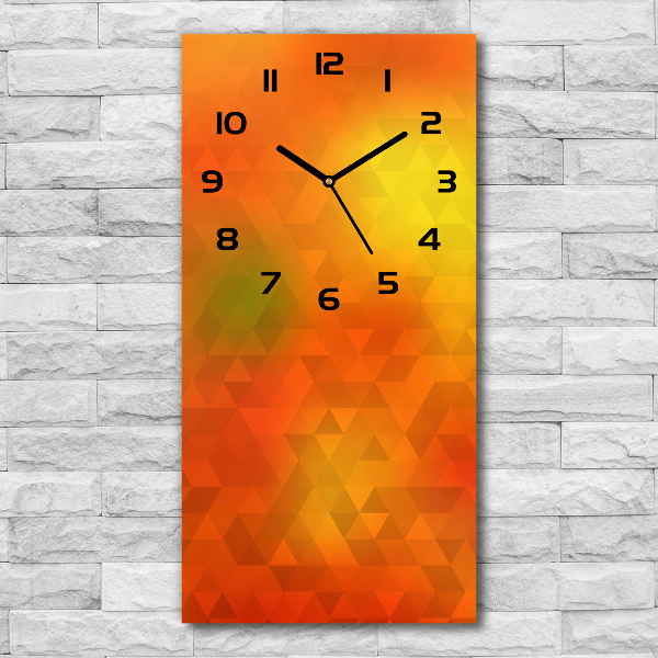 Vertical wall clock Abstraction of the triangle