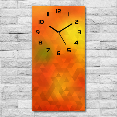 Vertical wall clock Abstraction of the triangle