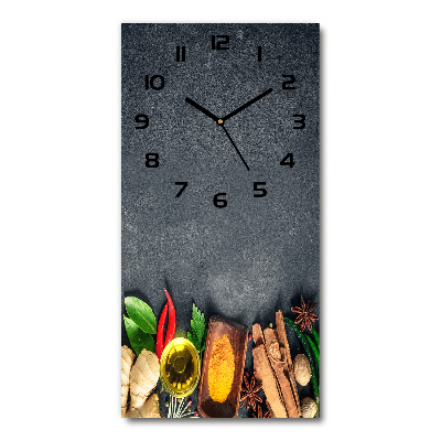 Vertical wall clock Spices and herbs