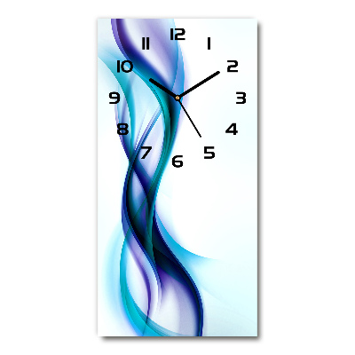 Vertical rectangular wall clock Wave abstraction