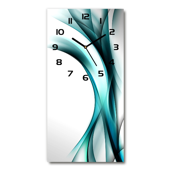 Vertical wall clock Wave abstraction