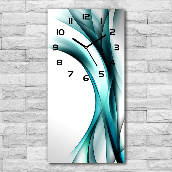 Vertical wall clock Wave abstraction