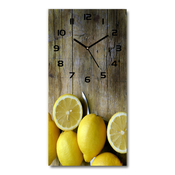 Vertical wall clock Lemons