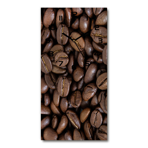 Modern vertical wall clock Coffee beans