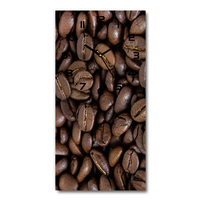 Modern vertical wall clock Coffee beans