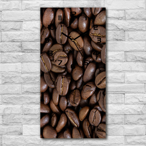 Modern vertical wall clock Coffee beans