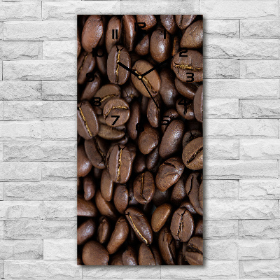 Modern vertical wall clock Coffee beans