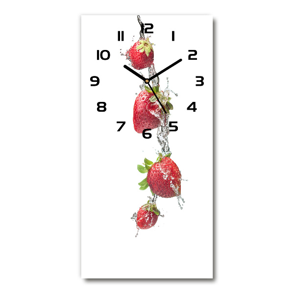 Vertical wall clock Strawberries