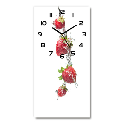 Vertical wall clock Strawberries