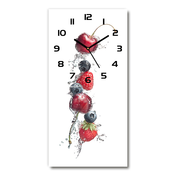 Modern vertical wall clock Forest fruits