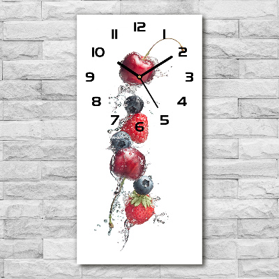 Modern vertical wall clock Forest fruits