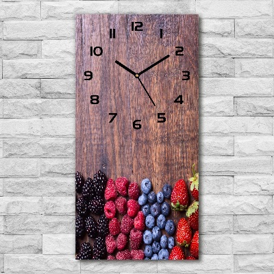 Vertical wall clock Forest fruits