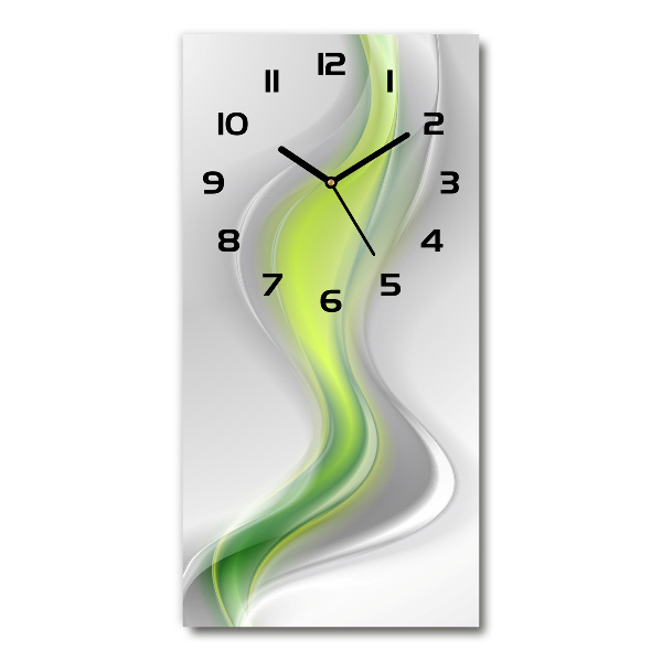 Vertical wall clock Wave abstraction