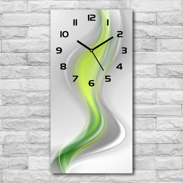 Vertical wall clock Wave abstraction