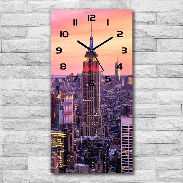 Modern vertical wall clock New York West