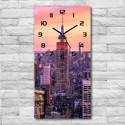 Modern vertical wall clock New York West