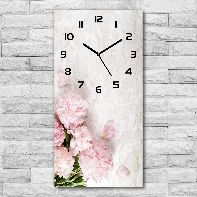 Vertical wall clock Piwoni marble