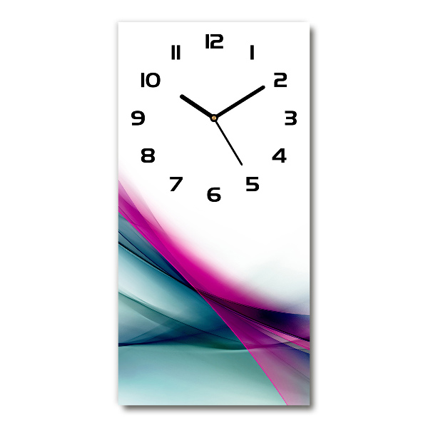 Vertical wall clock Wave abstraction