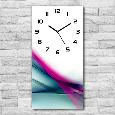 Vertical wall clock Wave abstraction