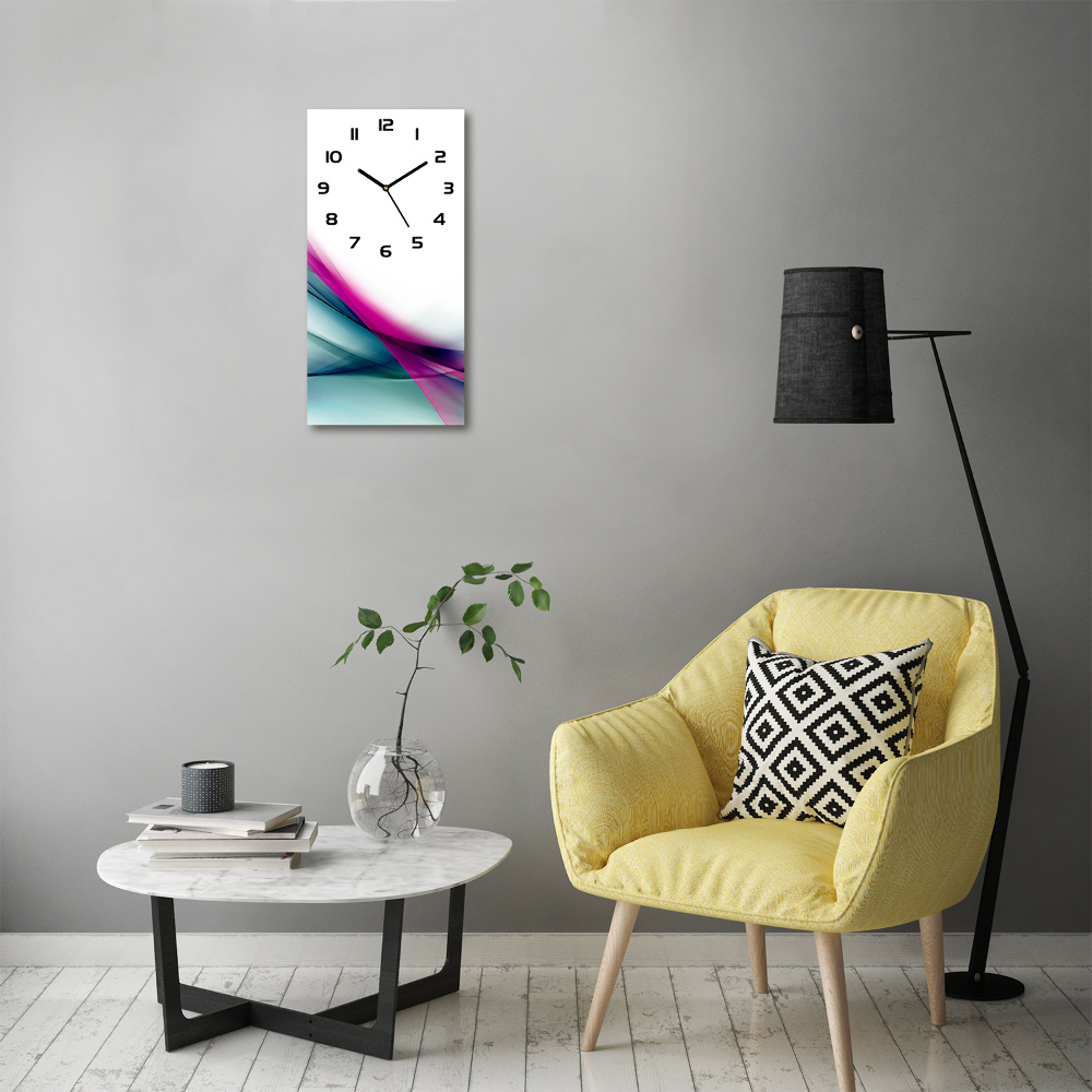 Vertical wall clock Wave abstraction