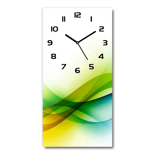 Vertical wall clock Wave abstraction