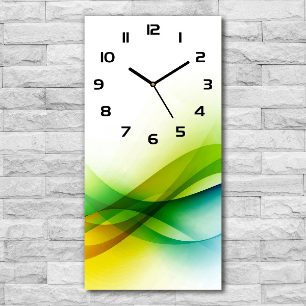 Vertical wall clock Wave abstraction