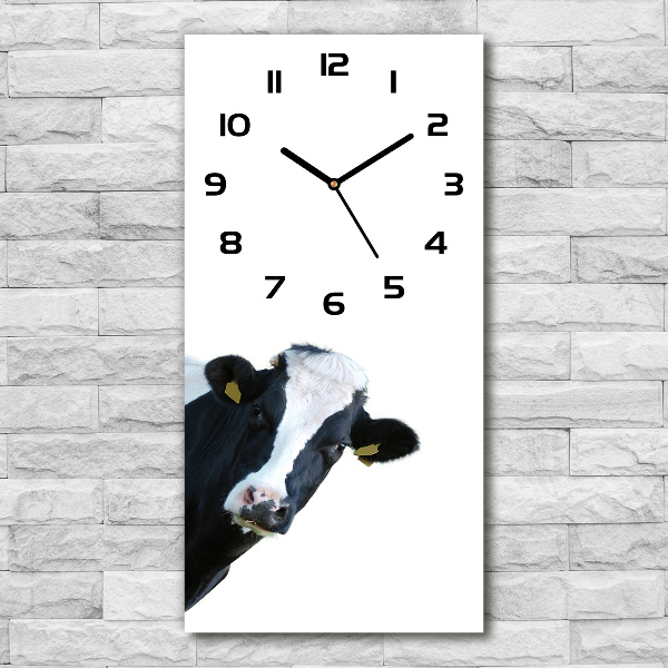 Vertical wall clock Spotted cow