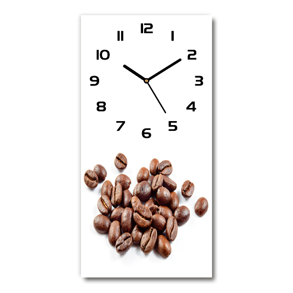 Vertical rectangular wall clock Coffee beans