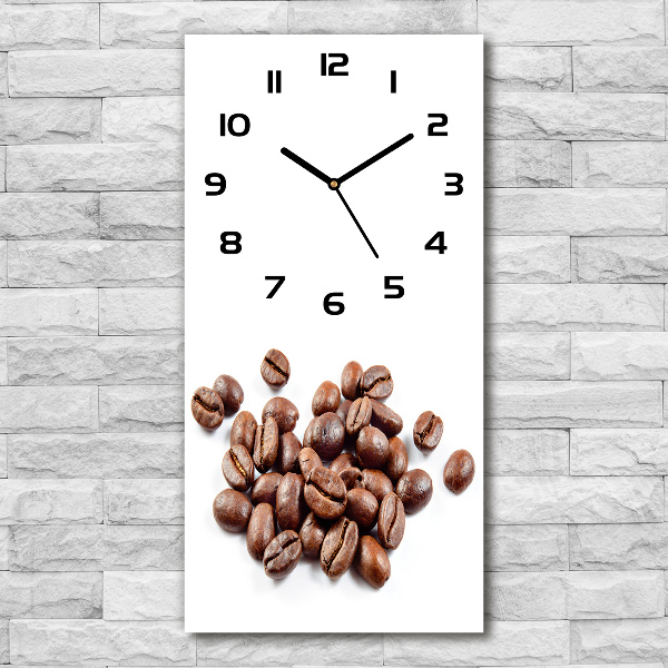 Vertical rectangular wall clock Coffee beans