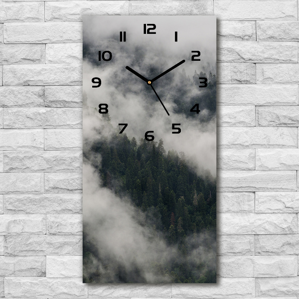 Vertical wall clock Cloud over the forest