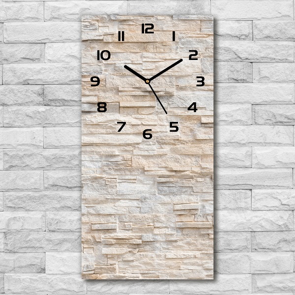 Modern vertical wall clock Brick wall