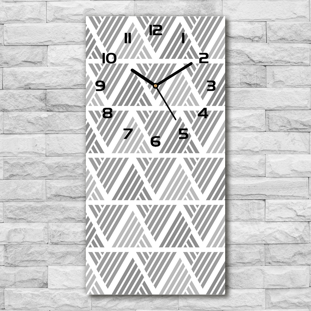 Modern vertical wall clock Geometric background